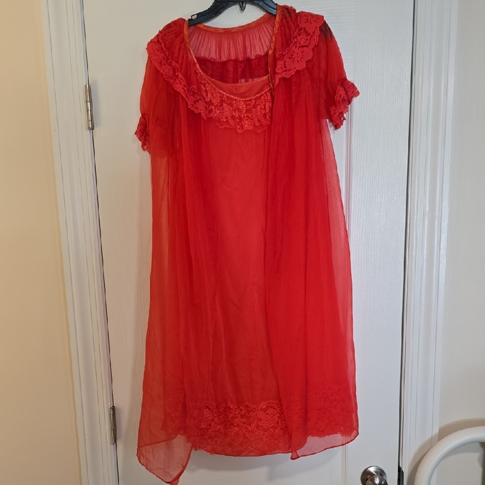 Chic Red Dress with Lace Details